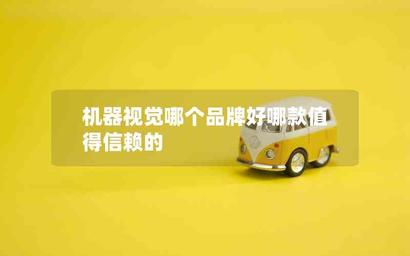 機(jī)器視覺哪個品牌好哪款值得信賴的