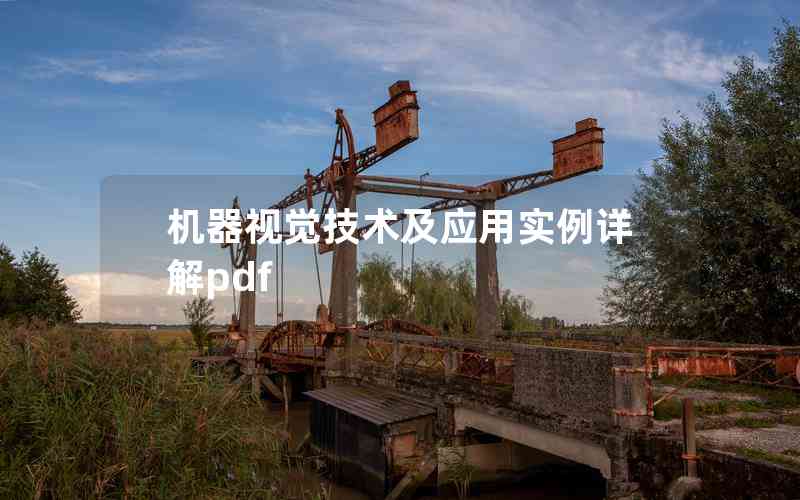 機器視覺技術及應用實例詳解pdf