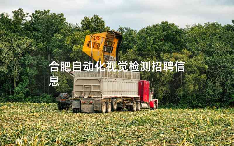 合肥自動(dòng)化視覺(jué)檢測(cè)招聘信息