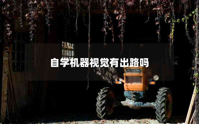 自學機器視覺有出路嗎